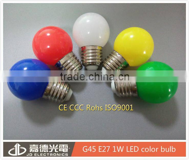 E27 1w LED bulb colorful led bulb