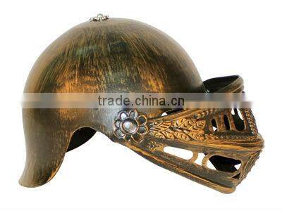 Knight helmet electroplate