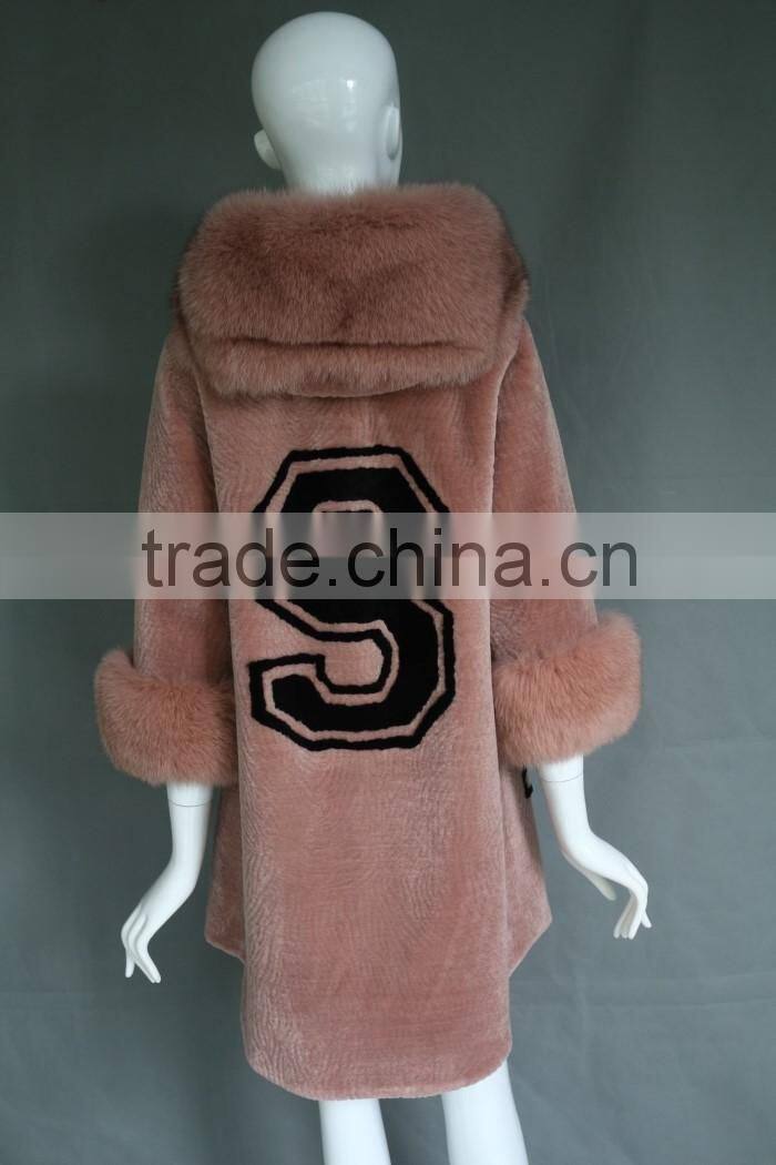 Brand new Shearing Lamb Trend Luxury Lamb Shearing Skin Leather Coat Ladies Long Fur clothes