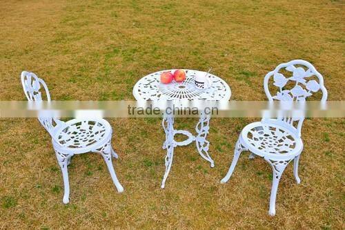 High quality outdoor metal bistro table and chair set/outdoor furnitur table chairs manufacturer