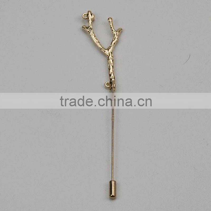 2016 Men Brooch Flower Lapel Pin Suit Boutonniere Fabric Pin Button Stick Flower Brooches Pin For Weddiing