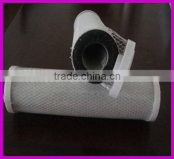 Activated carbon water filter cartridge