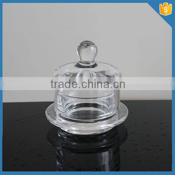 LXHY-CE0825 glss butter dish Dome Covered Butter Dish / Cheese Ball Dish