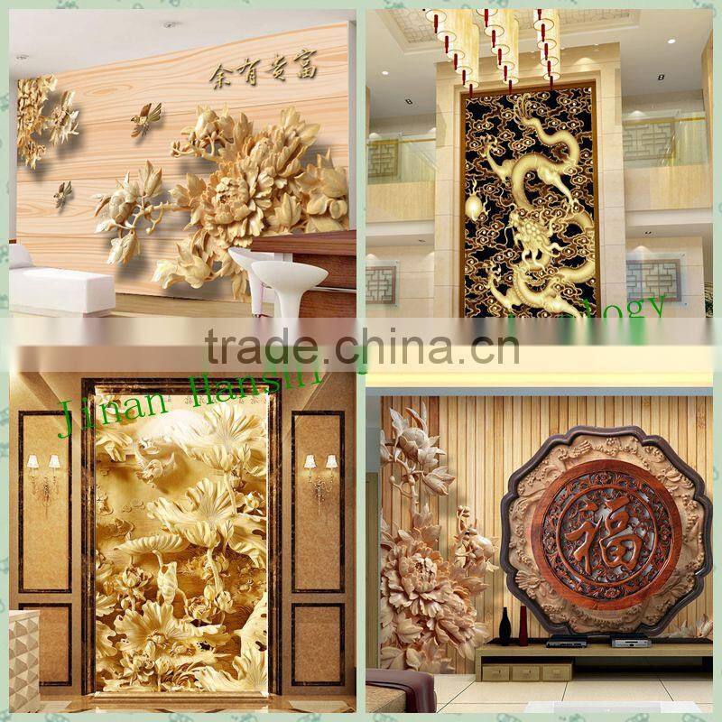 China professional HS1325-ATC 4 axis heads rotary wood cnc router machine center