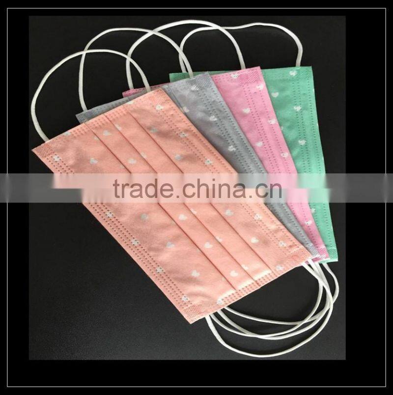 Spunlace non-woven fabric Disposable Face Mask with white bags