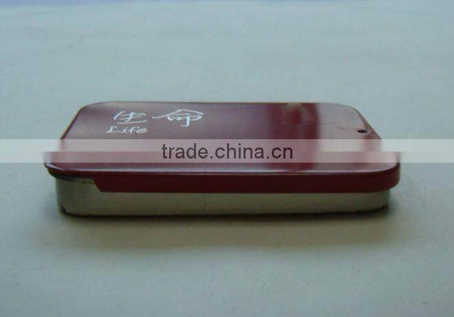 Tin box for mint, slide lid tin can for candy