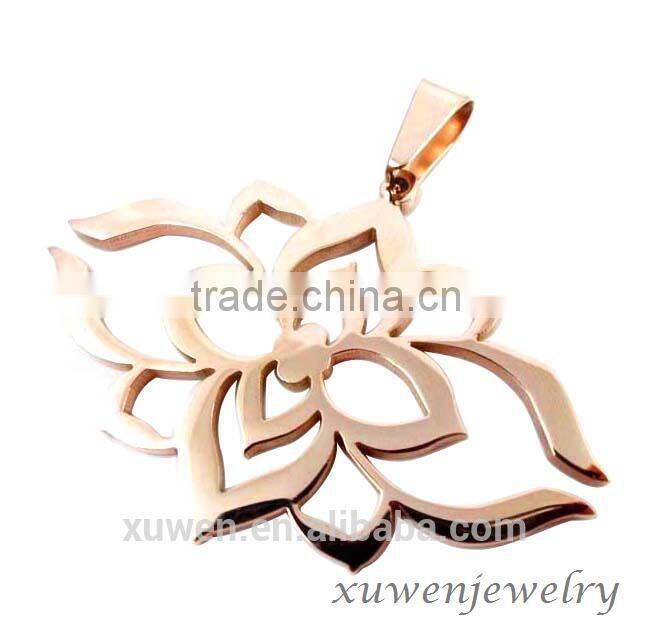 customized laser cut stainless steel gold plated pendant