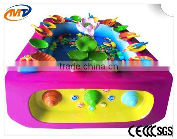 Indoor Lotus Pond kids magnetic fishing game machine for 14 kids together