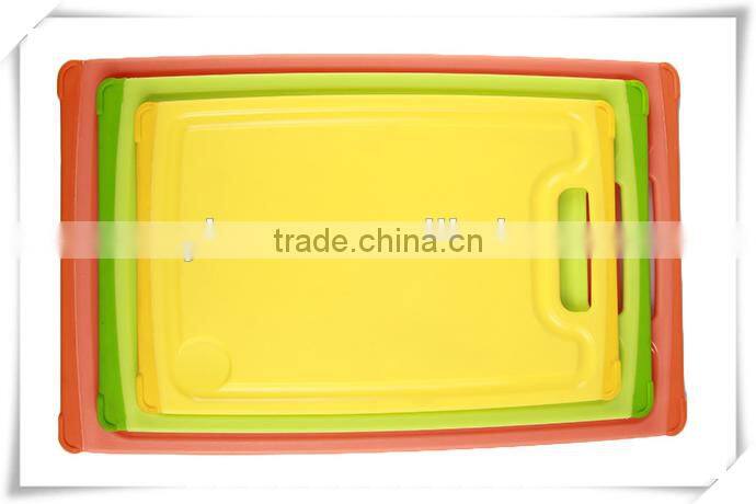 food grade non-slip plastic chopping cutting board set cb018