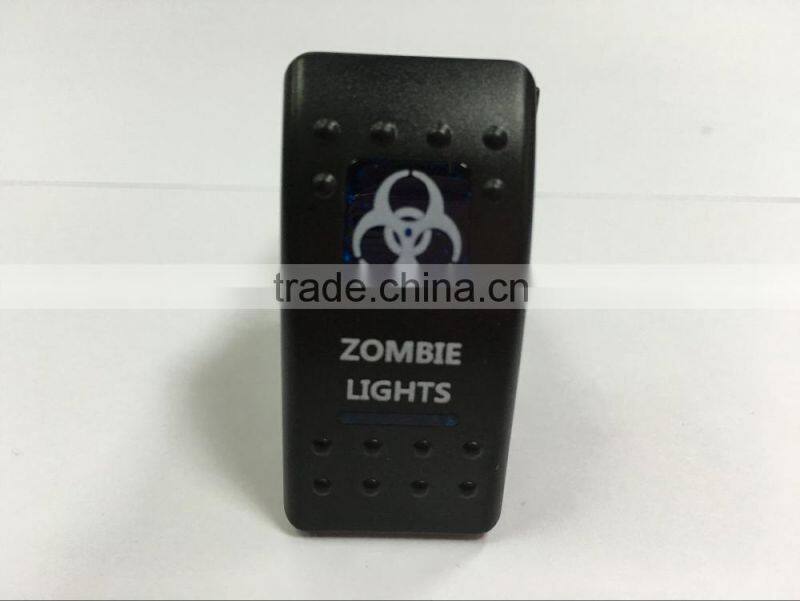 Factory 5 PIN Car Blue LED Light NO/ OFF BUMPER /ROCKER SWITCH