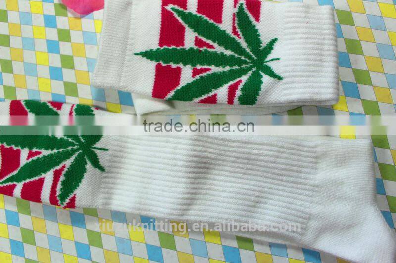 Simple Unisex White Long Cotton Sport Sock