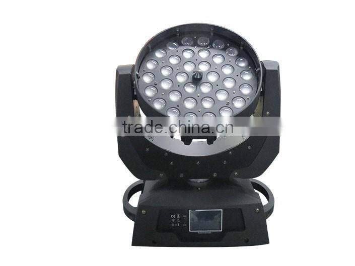 Touch screen 36X10W RGBW 4IN1 LED zoom moving head wash stage light