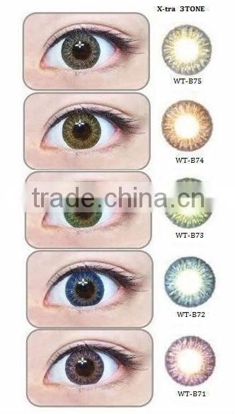 Authentic GEO WTB 7 gray color lens 14.8 mm yearly 3 tone geo contact lens