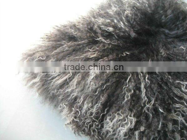 Hot Sell 75*75cm Mongolian Sheep Fur Pillow