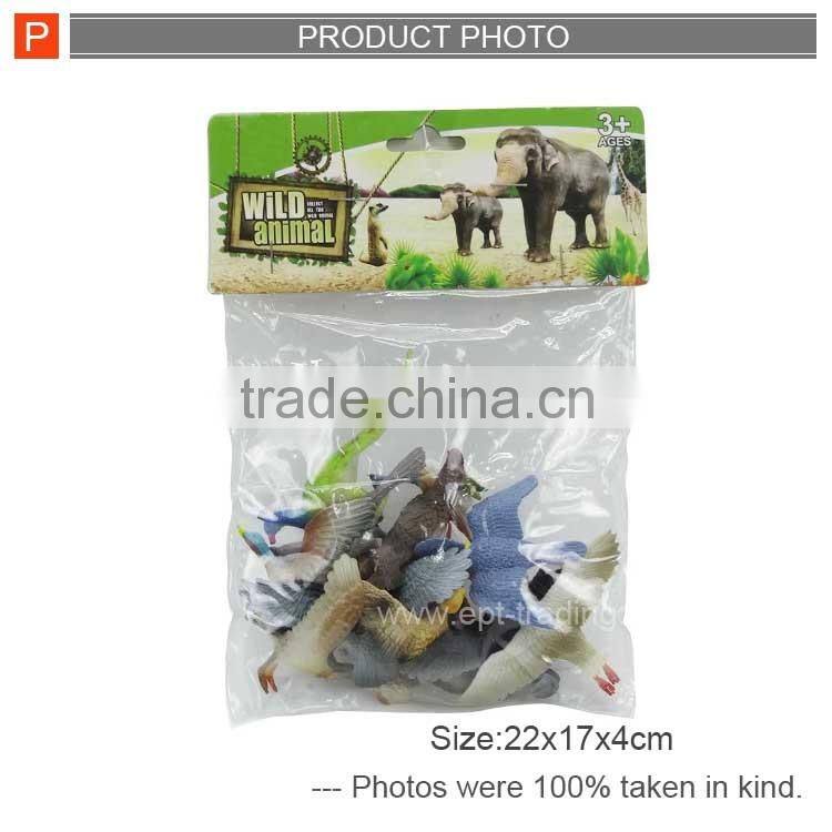 Mini plastic vivid model bird toys set