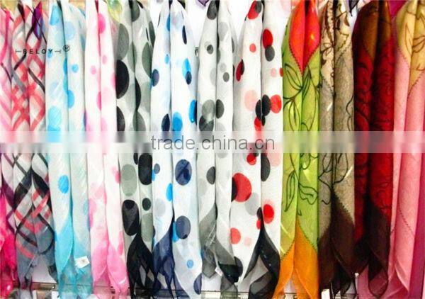 Wholesale fashion office lady chiffon hijabs square scarf