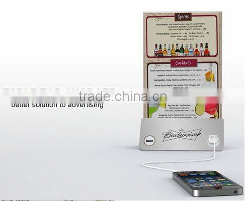 OEM available menu power bank 10000mah for restaurant menu power bank