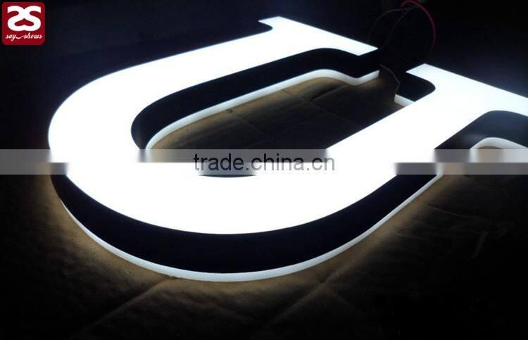 double side light led acrylic alphabet letters channel letter lighted acrylic led letter sign