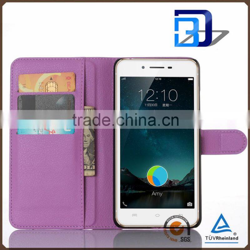 for vivo x6 plus cover case, Litchi Design Credit Card Wallet Stand Flip leather case for Vivo X6 Plus mobile phone cover