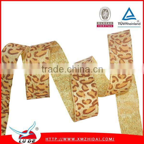 Wholesale Zebra Printed Metallic Ribbon