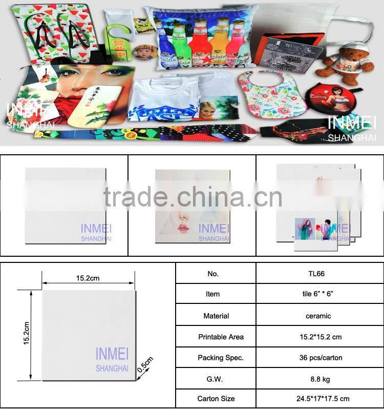 sublimation ceramic tiles 6"*6"