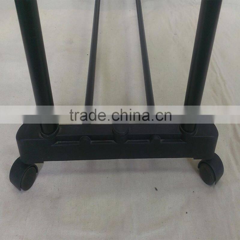 Double pole crook metal material stackable cloth rack