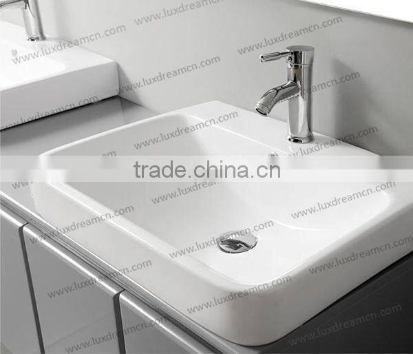 Grey 60" european wall mount bathroom vanity cabinet