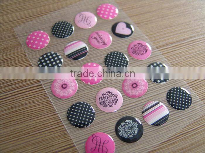 Fridge Logo Self Adhesive 3D Resin Doming Sticker