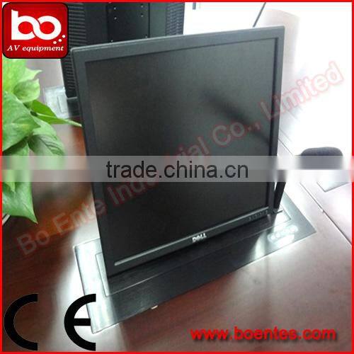 Meeting Tabletop Fixed Microphone Motorized LCD Lift for 17-19 Inch Screen