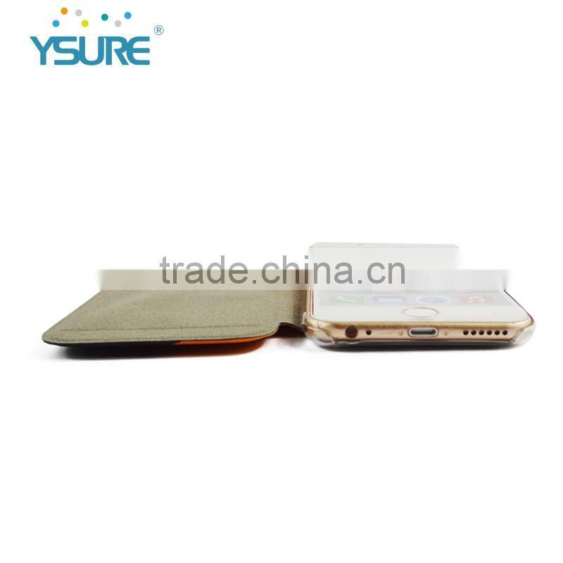 2016 Colorful New Product Hot Sales Anti-radiation PU Leather Case for iphone6 with card slot and thin