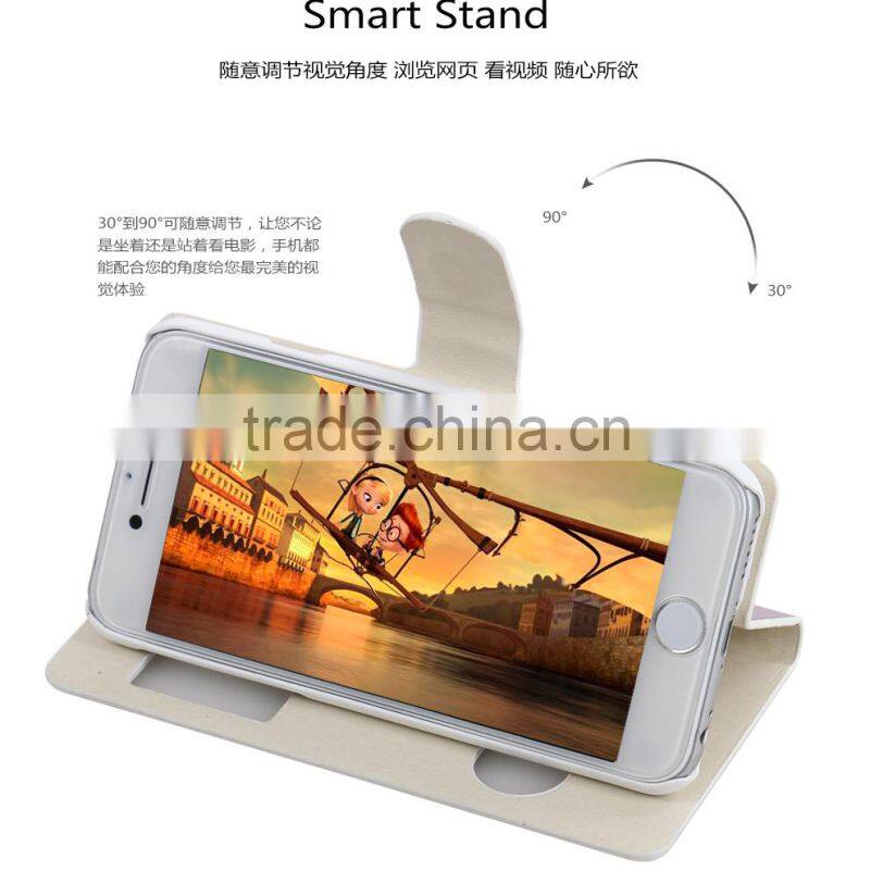 2015 high quality flower flip leather case cover for LG L20