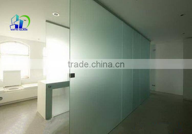 8mm Tempered frosted glass used as bathroom glass door