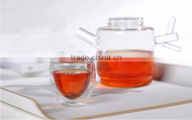High Quality Custom Double Wall Shaker Small Joyshaker Glass Tea Cup