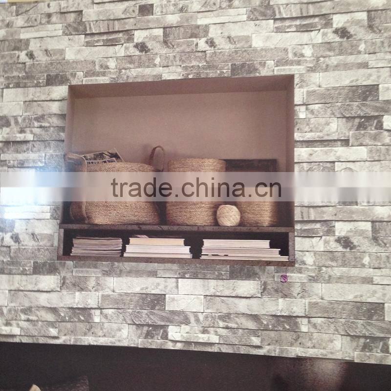 hot selling natural Brick stone textured 3d effect wallpaper with cheap price