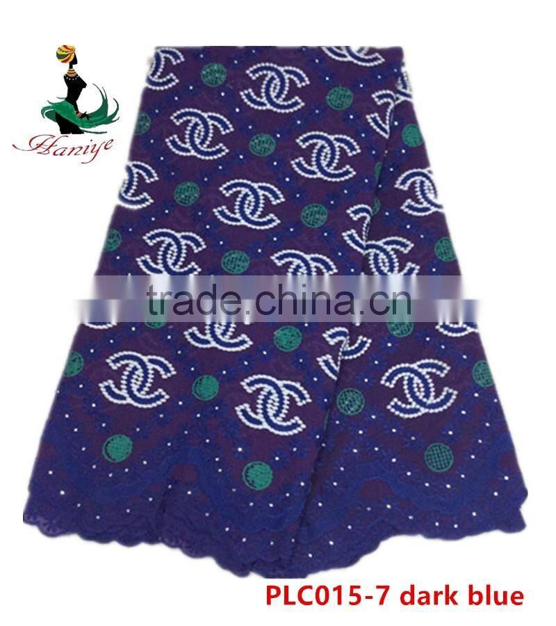 Haniye 2016 nigerian polish lace embroidery fashion styles 100% cotton polish lace /PLC015