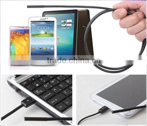 7mm dia length 2.5m waterproof 4led driver usb mini pinhole endoscope camera