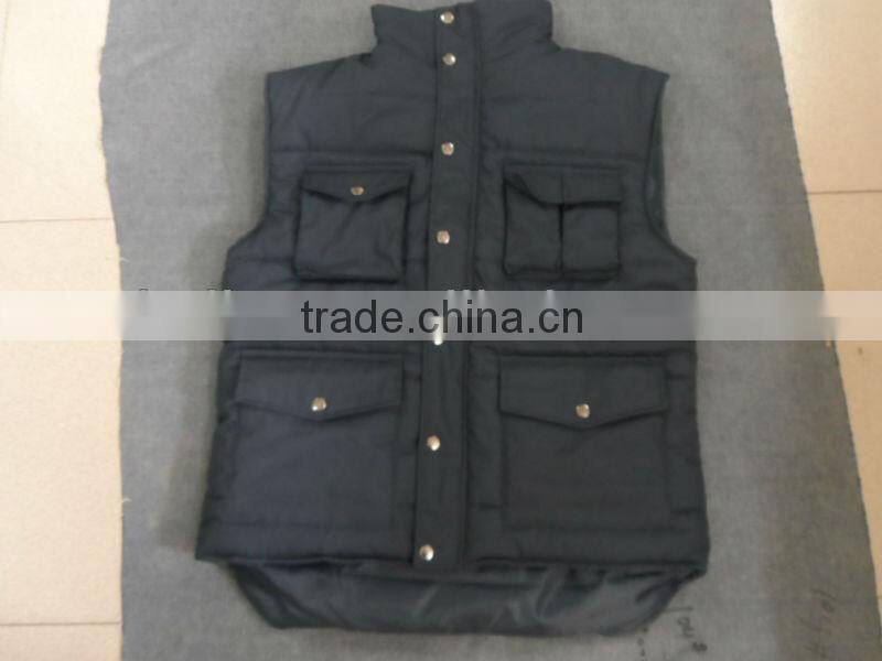 Promotion polyester cheap padding vest