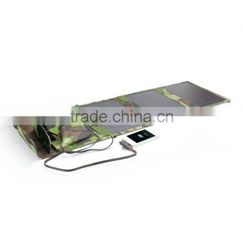 15W Solar Panel Charger with Dual USB Port ,Foldable solar mobile charger