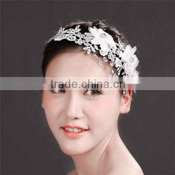 MYLOVE factory sale handmade flower bridal lace hair accessory wholesale MLF110