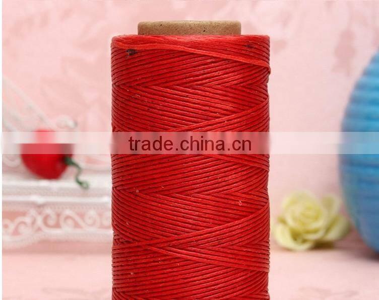 High Quality 1 Spool 260m 1mm Flat Sewing Coarse Braid Waxed Thread For Leather Craft Repair