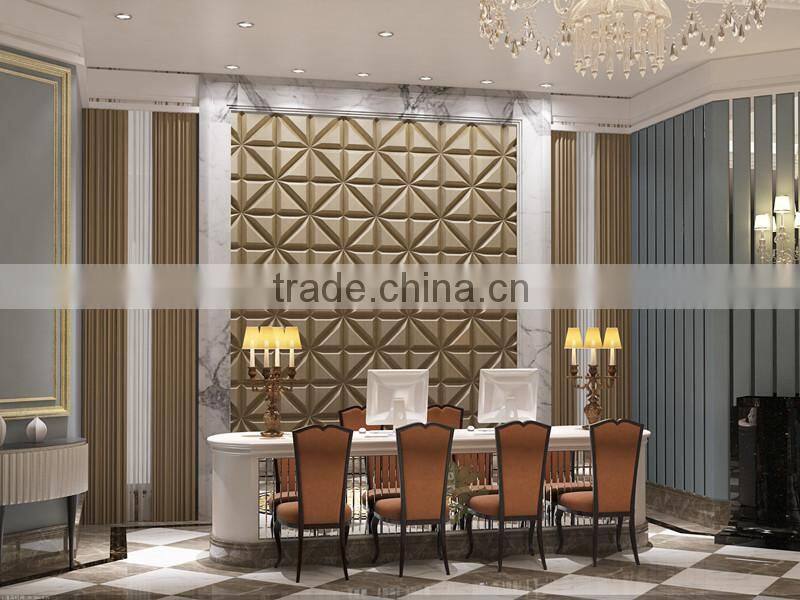 2015 china manufacturer wholesale faux leather Household 3d soft leather wall panel