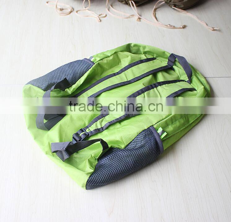fashion outdoor waterproof fold nylon backpack storage bag for small quantity order