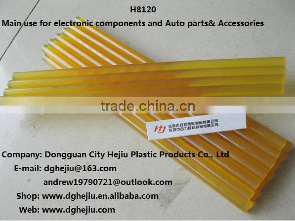China PO/EVA Amber yellow hotmelt adhesive glue stick for handicraft