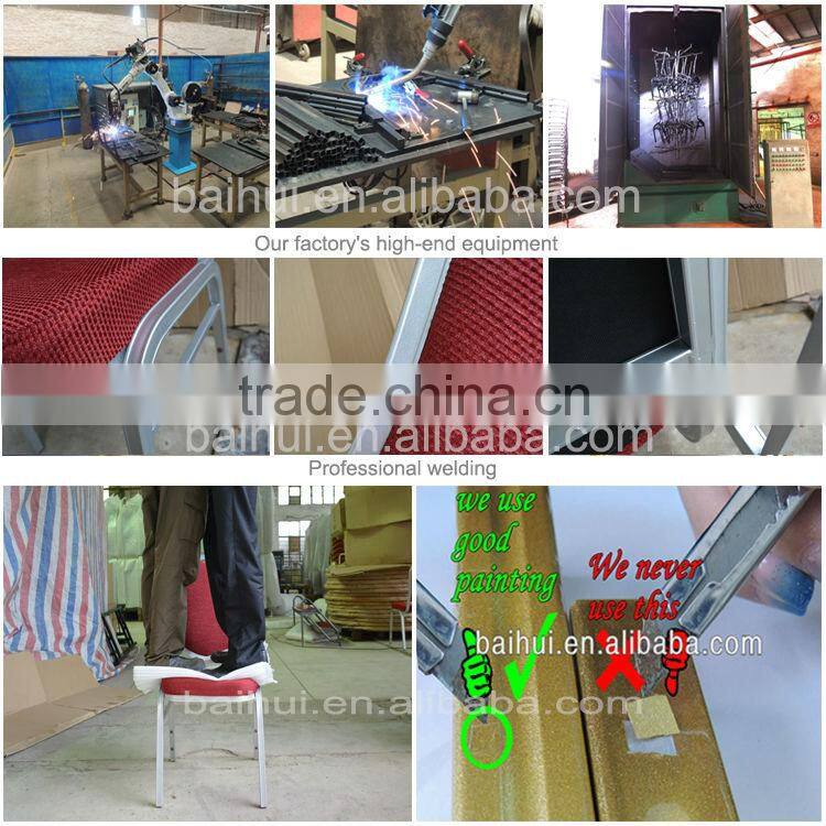 banquet style flat steel frame chair
