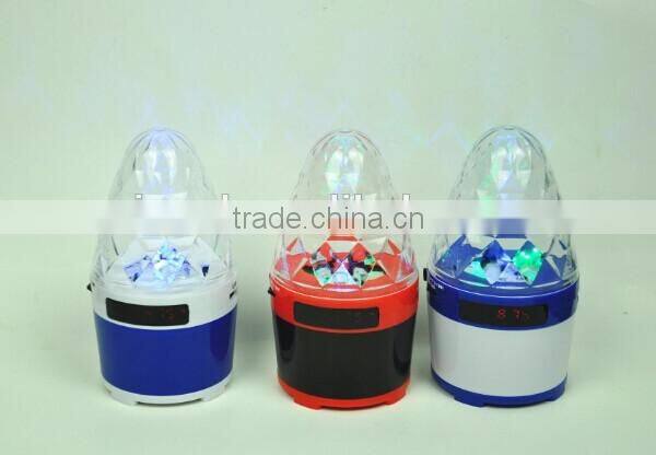 mini crystal colour flashing light speaker