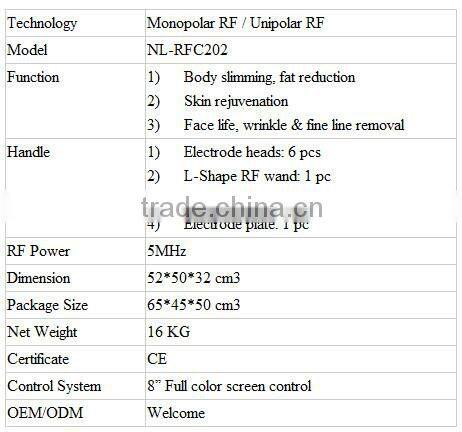 NL-RFC202 best rf skin tightening face lifting machine electrical stimulation face lift machine