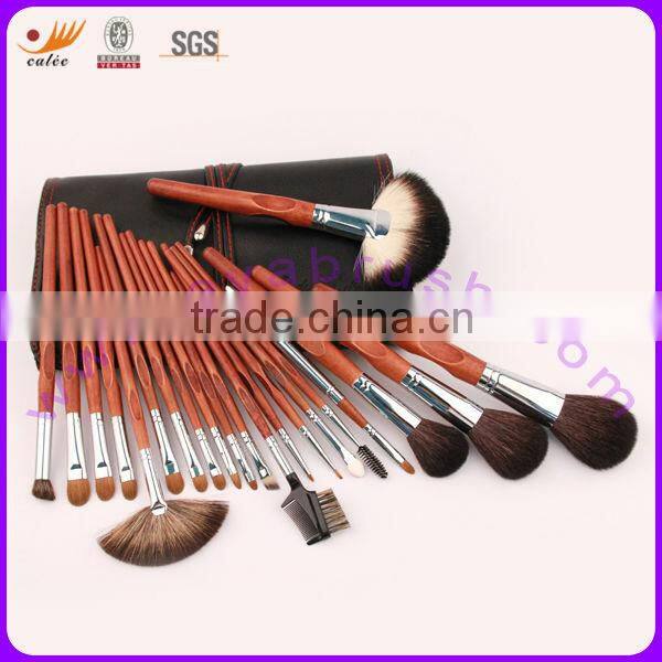 21pcs Natural Hair Special Shape Wood Handle Professional Makeup Brush Set