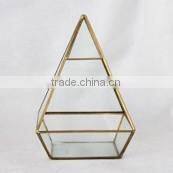 LGJ040 wedding party decoration glass candle holder with lid