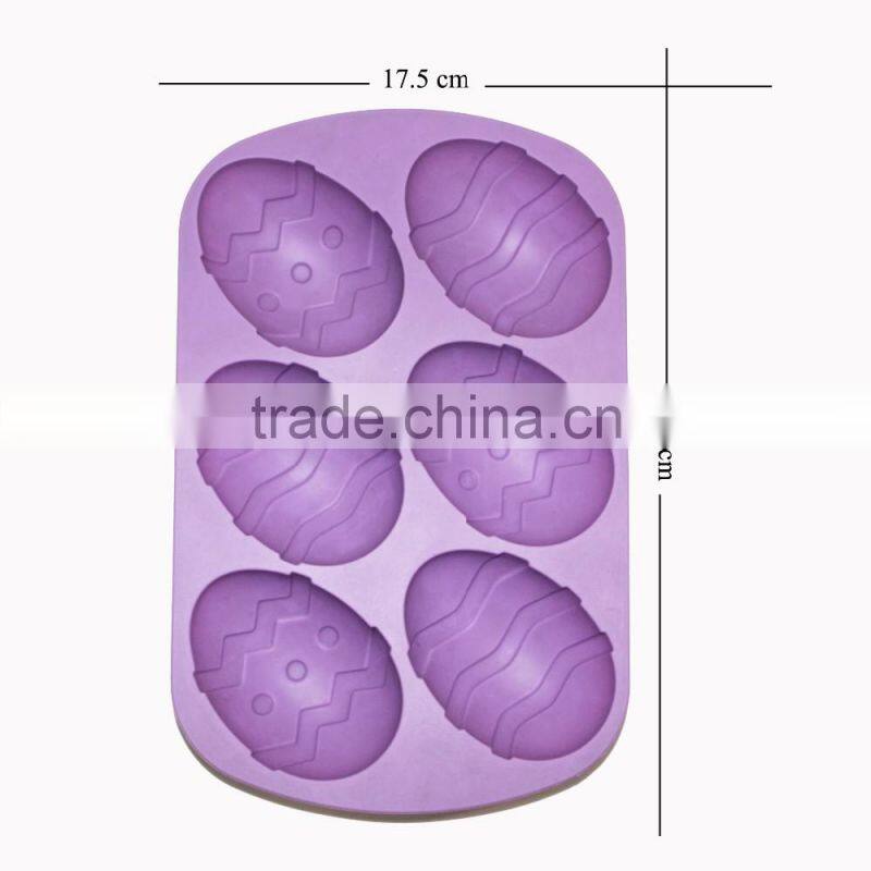 6 cups silicone Easter egg shaped cake mold/muffin mould/pastry mould