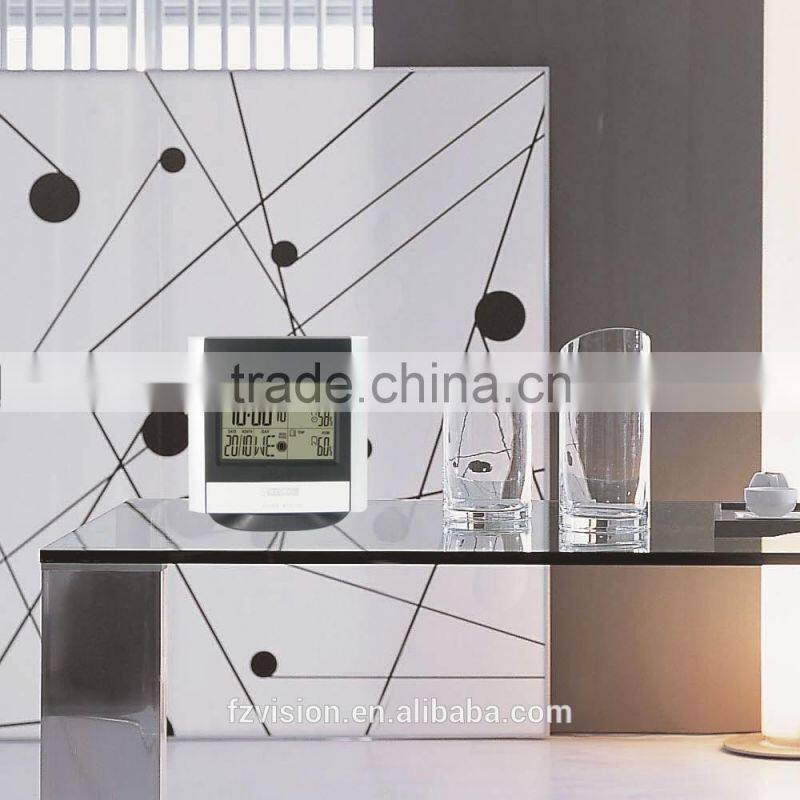 Hygrometer Weather Forecast Clock, 433MHz Wireless Weather Station Kit with Indoor Outdoor 2 remote sensors, led weather clock